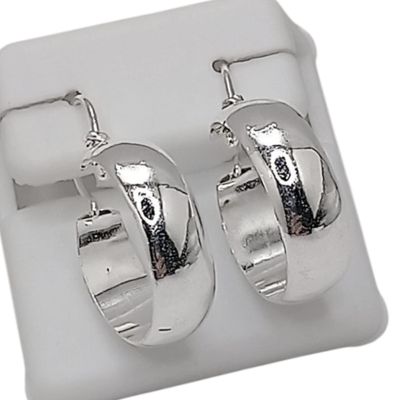 ARRACADA LISA  2.5 CM PLATA .925