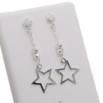 ARETE FANCY LARGO  4.5 CM PLATA .925