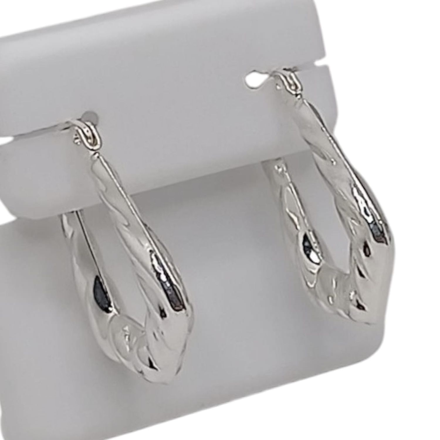 ARRACADA FANCY OVALADA 2.5 CM  PLATA .925