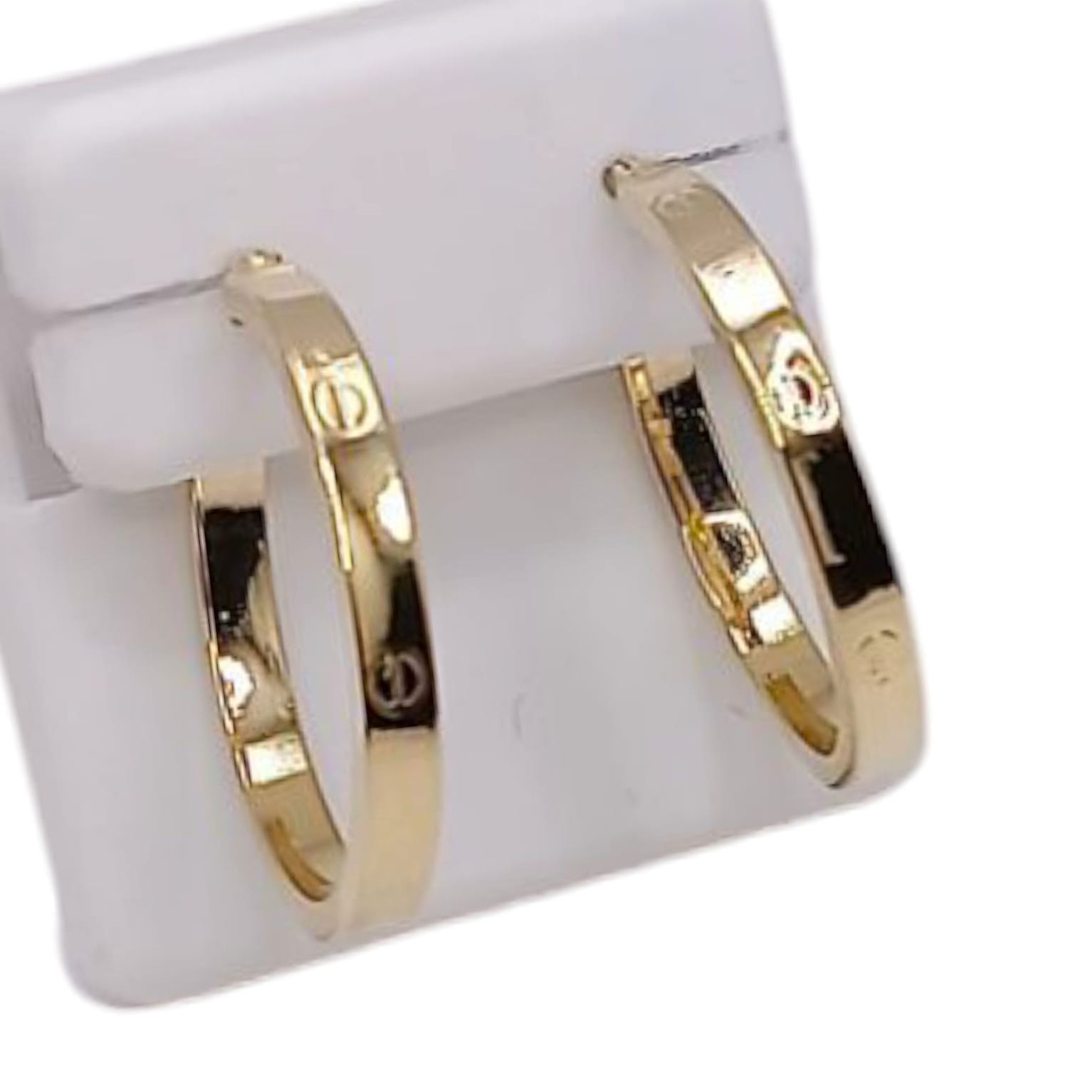 ARRACADA FANCY, 2.5 CM, ORO 14K