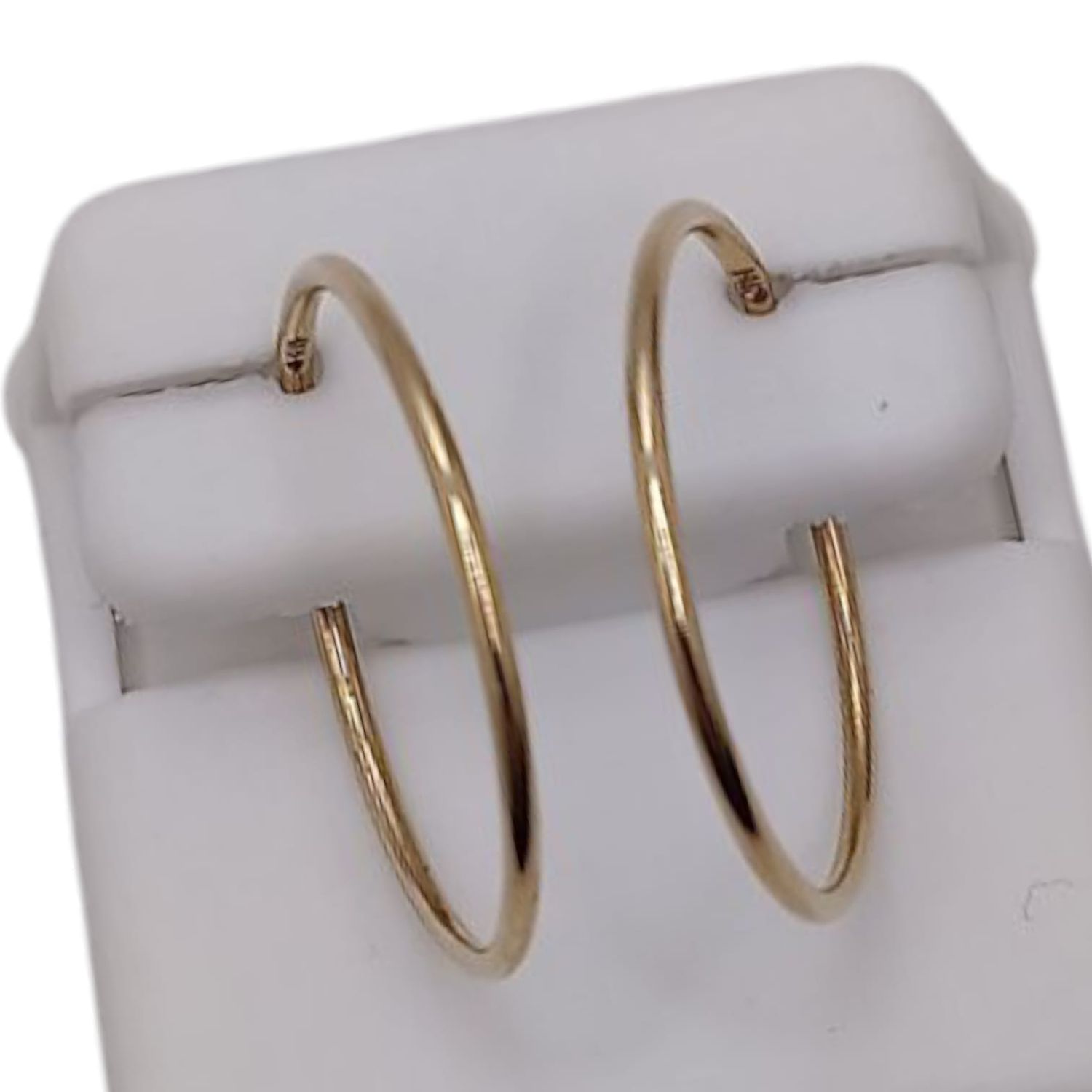 ARRACADA LISA 2.4 CM, ORO 14K