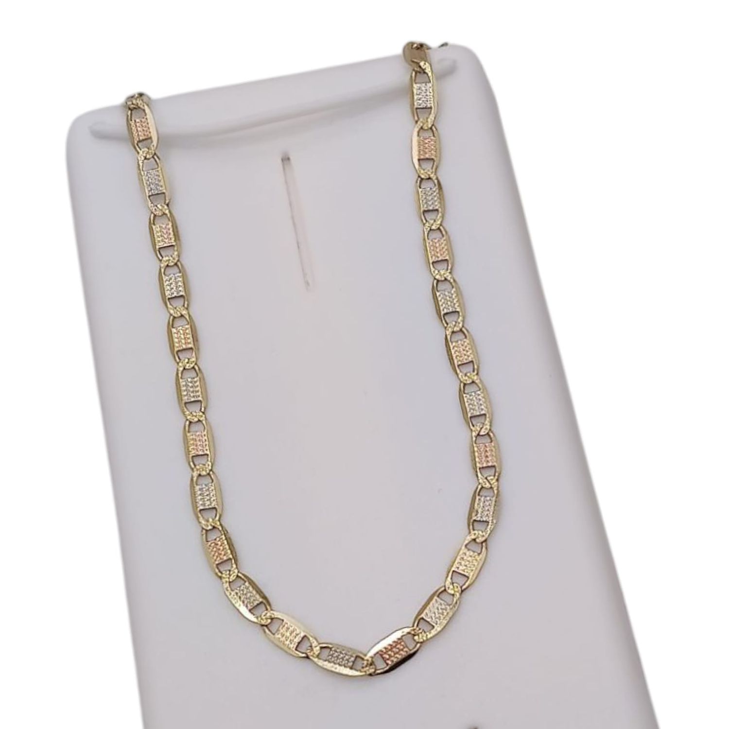 CADENA VAL 3 COLORES 24&quot; 3MM ORO 14K