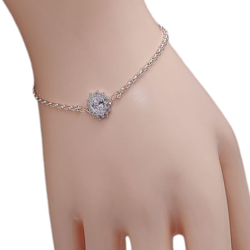 PULSERA 6&quot; A 6.5&quot; CON CZ, PLATA .925