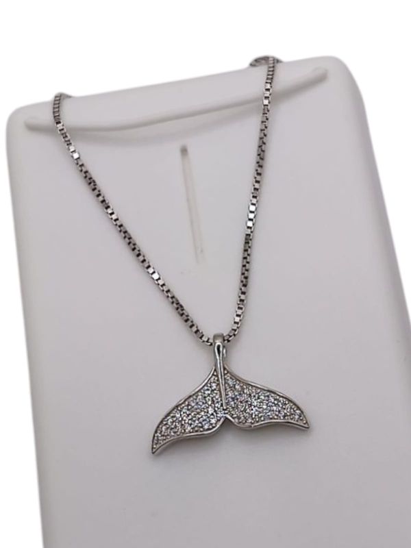 GARGANTILLA COLA DE SIRENA  16&quot; AJUSTABLE, PLATA .925