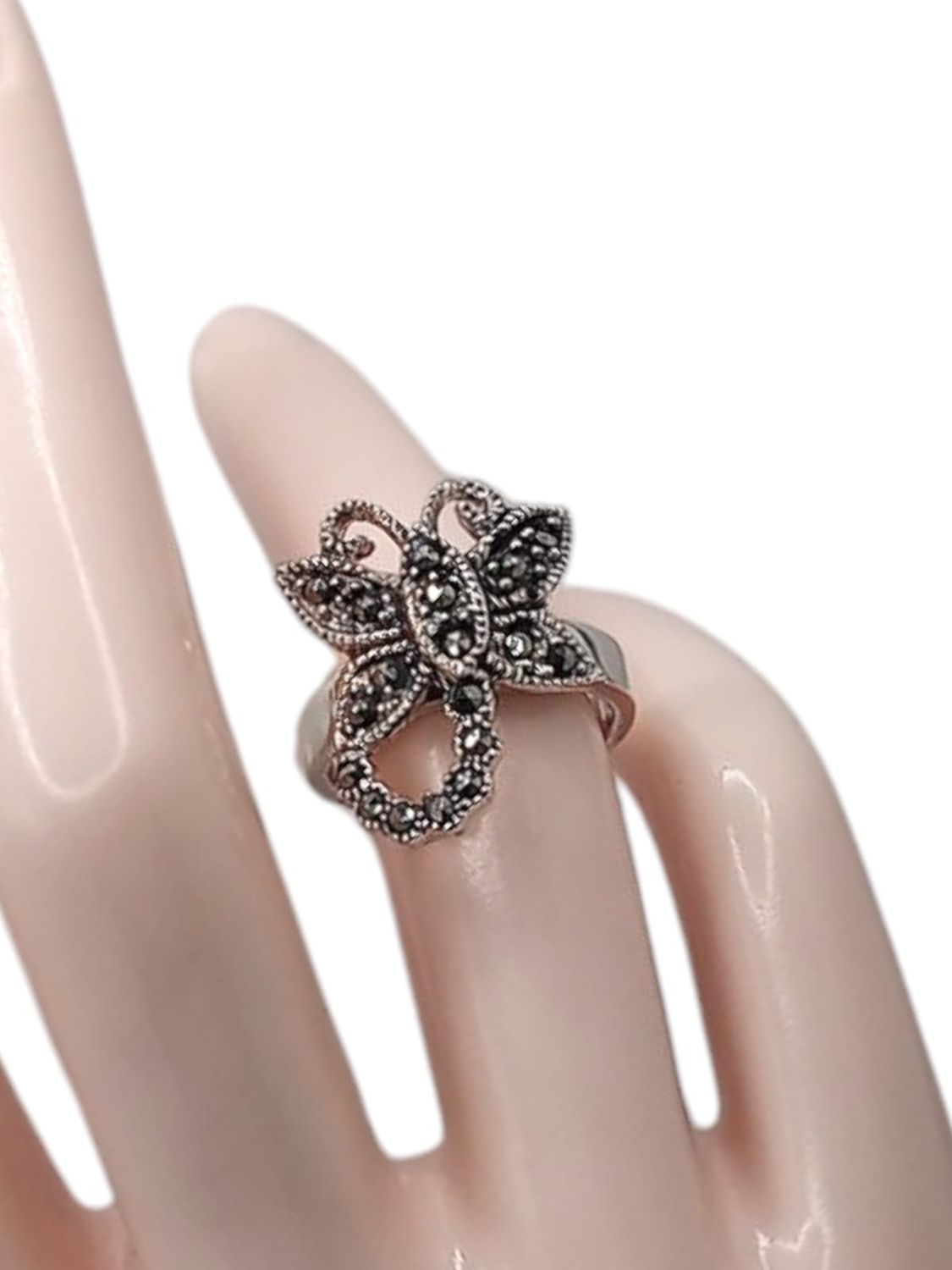 ANILLO MARQUESITA LIBELULA , VARIAS  MEDIDAS, PLATA .925