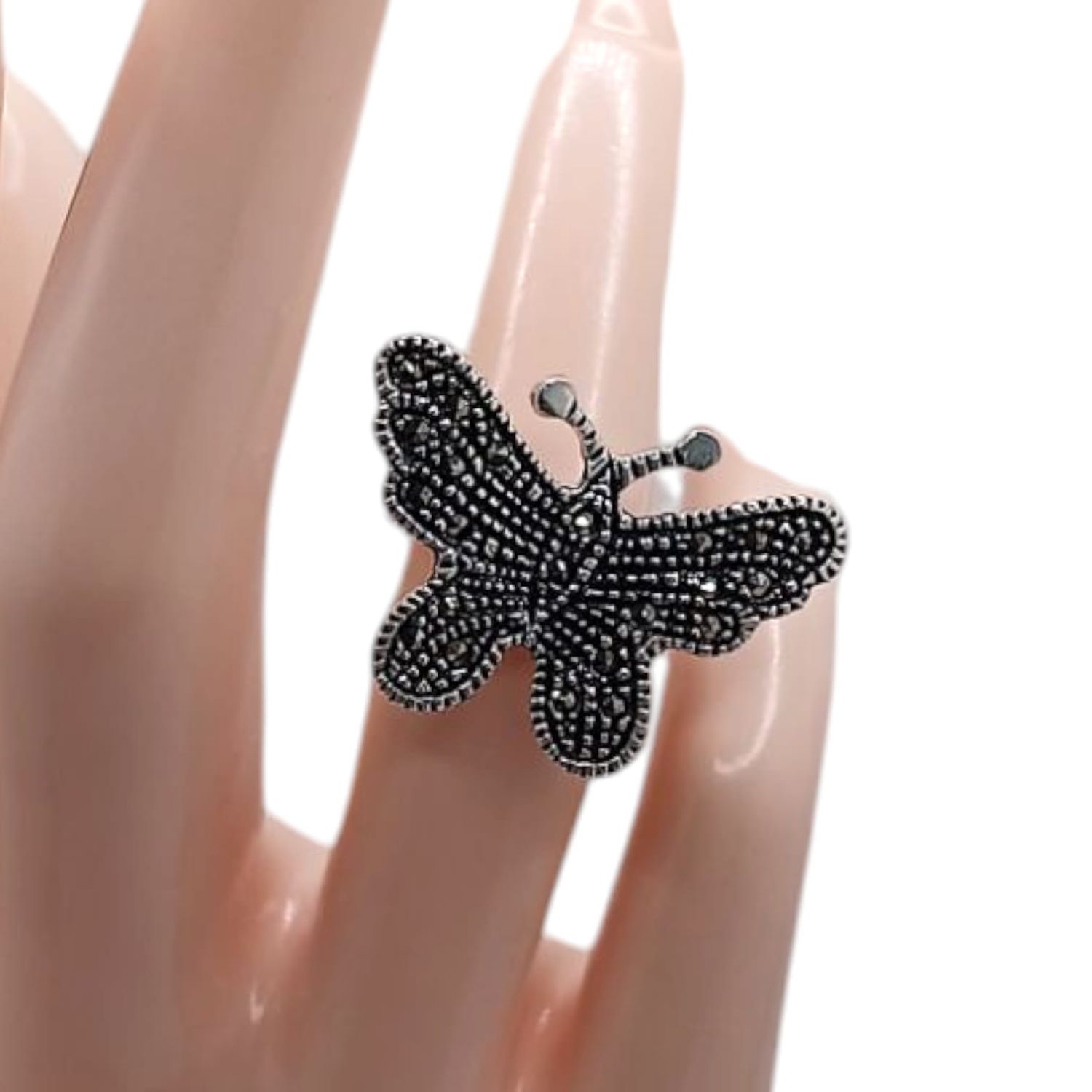 ANILLO MARQUESITA MARIPOSA # 5.5, PLATA .925