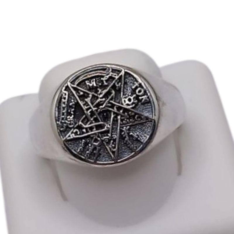 ANILLO PENTAGRAMA # 11 PLATA .925