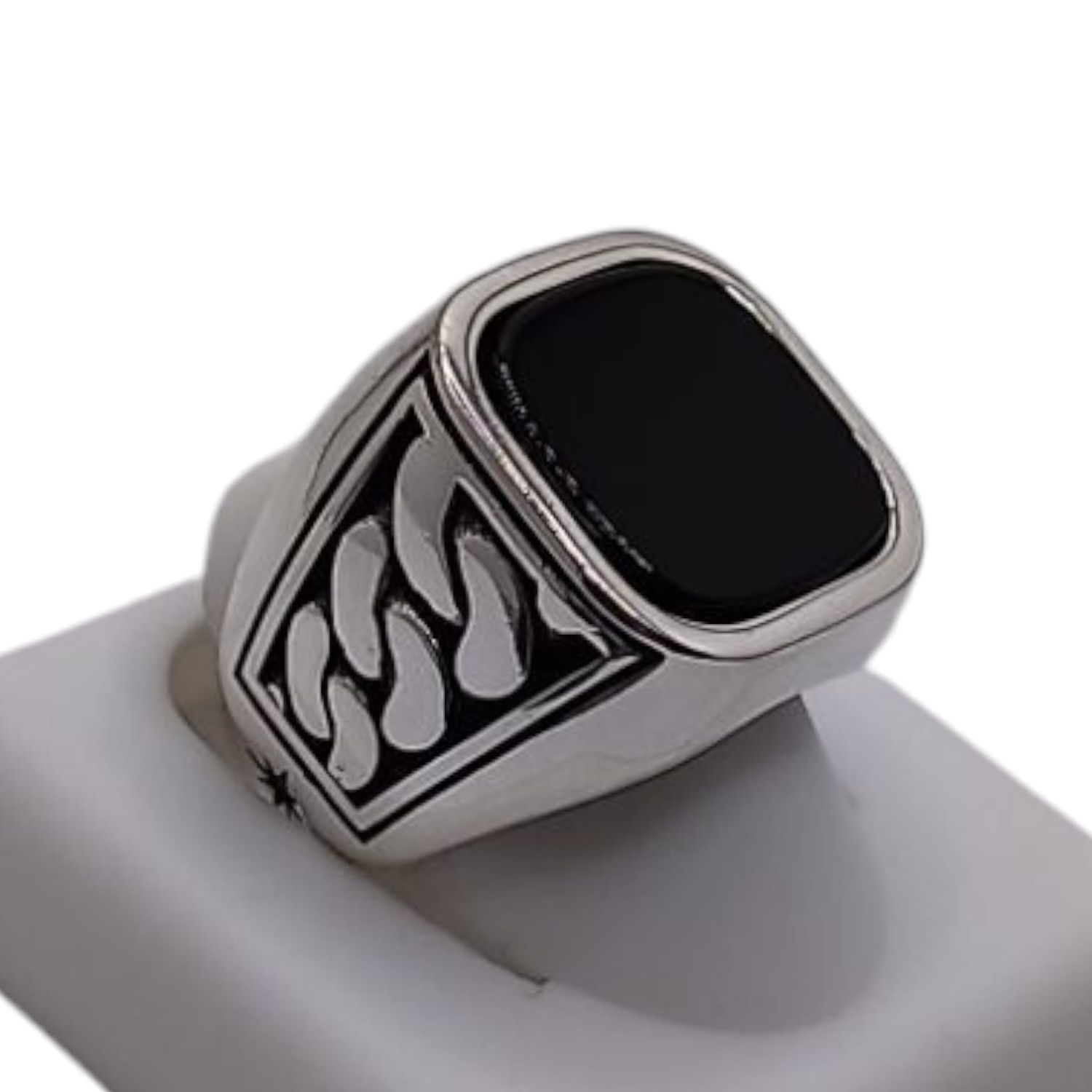ANILLO CABALLERO # 10. PLATA .925