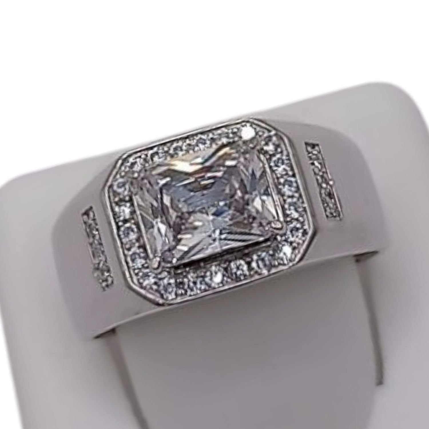 ANILLO CABALLERO CZ GRANDE VARIAS MEDIDAS PLATA .925