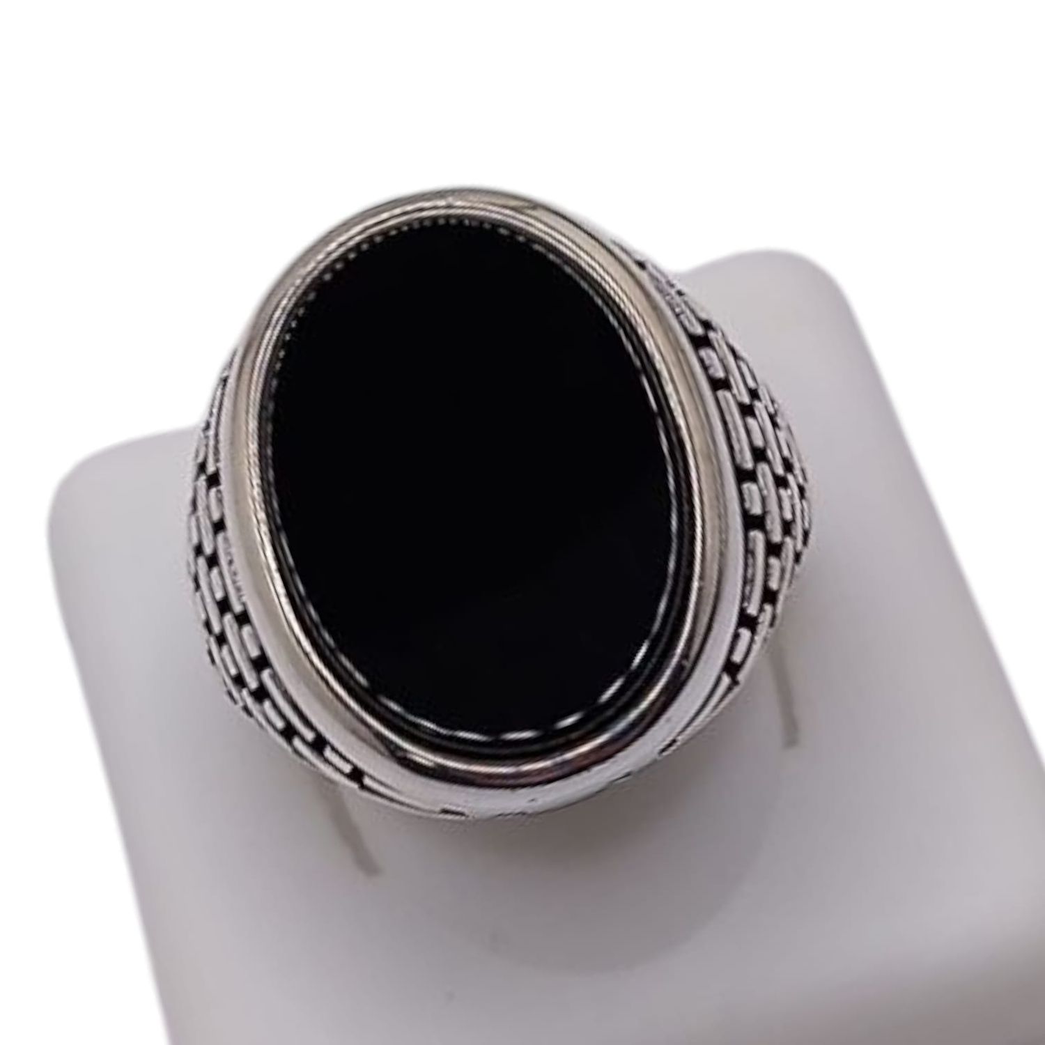 ANILLO CABALLERO OVALADO, # 11  PLATA .925