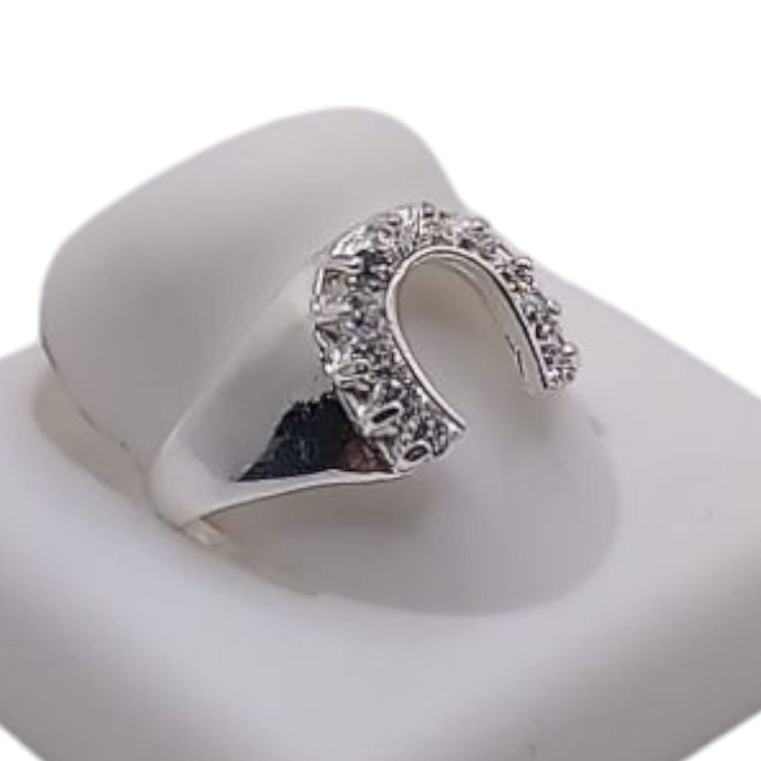 ANILLO HERRADURA CON CZ VARIAS MEDIDAS PLATA .925