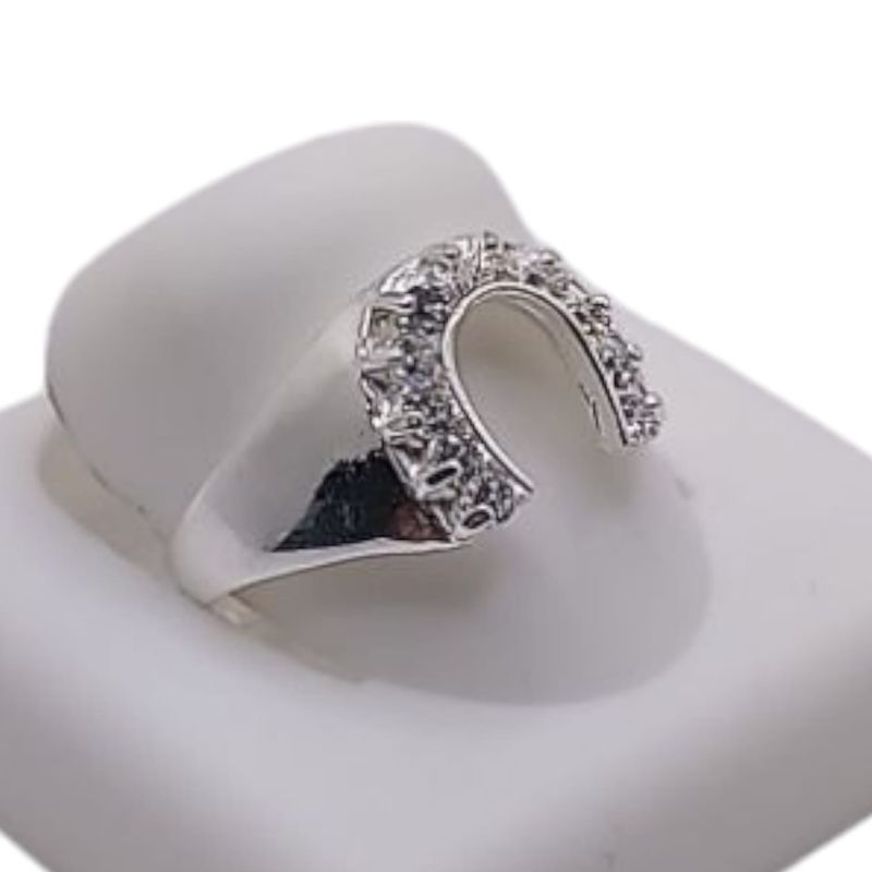 ANILLO HERRADURA CON CZ VARIAS MEDIDAS PLATA .925