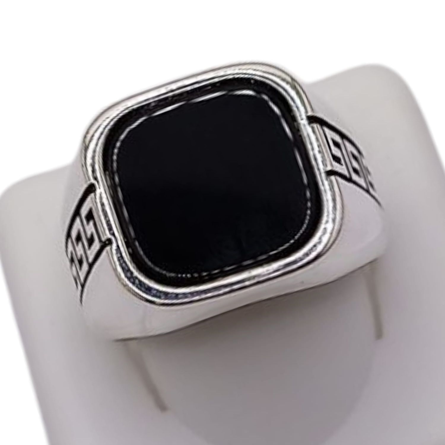 ANILLO CABALLERO GRECAS, VARIAS MEDIDAS, PLATA .925
