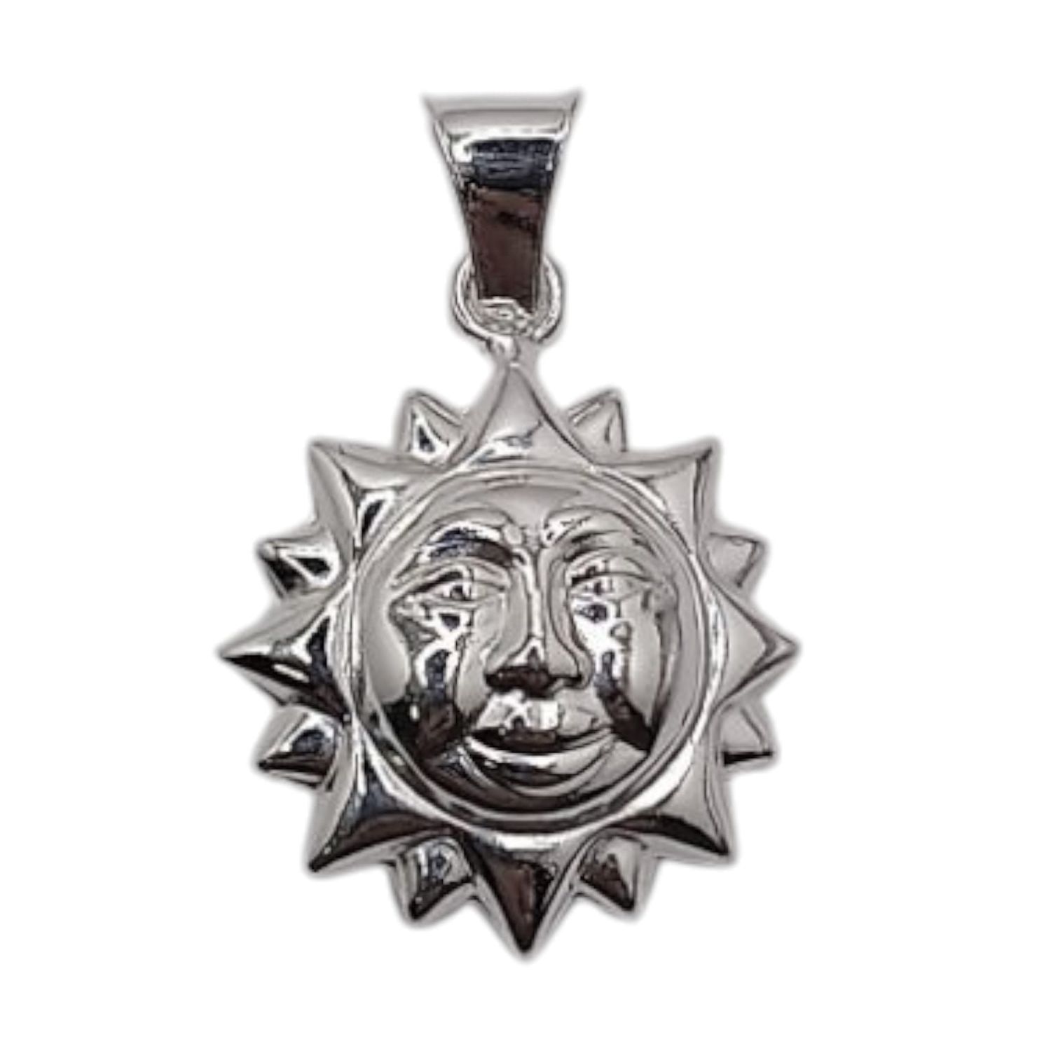 DIJE SOL HUECO, 2.5 CM PLATA .925