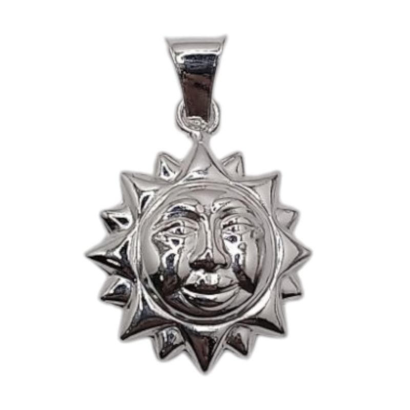 DIJE SOL HUECO, 2.5 CM PLATA .925