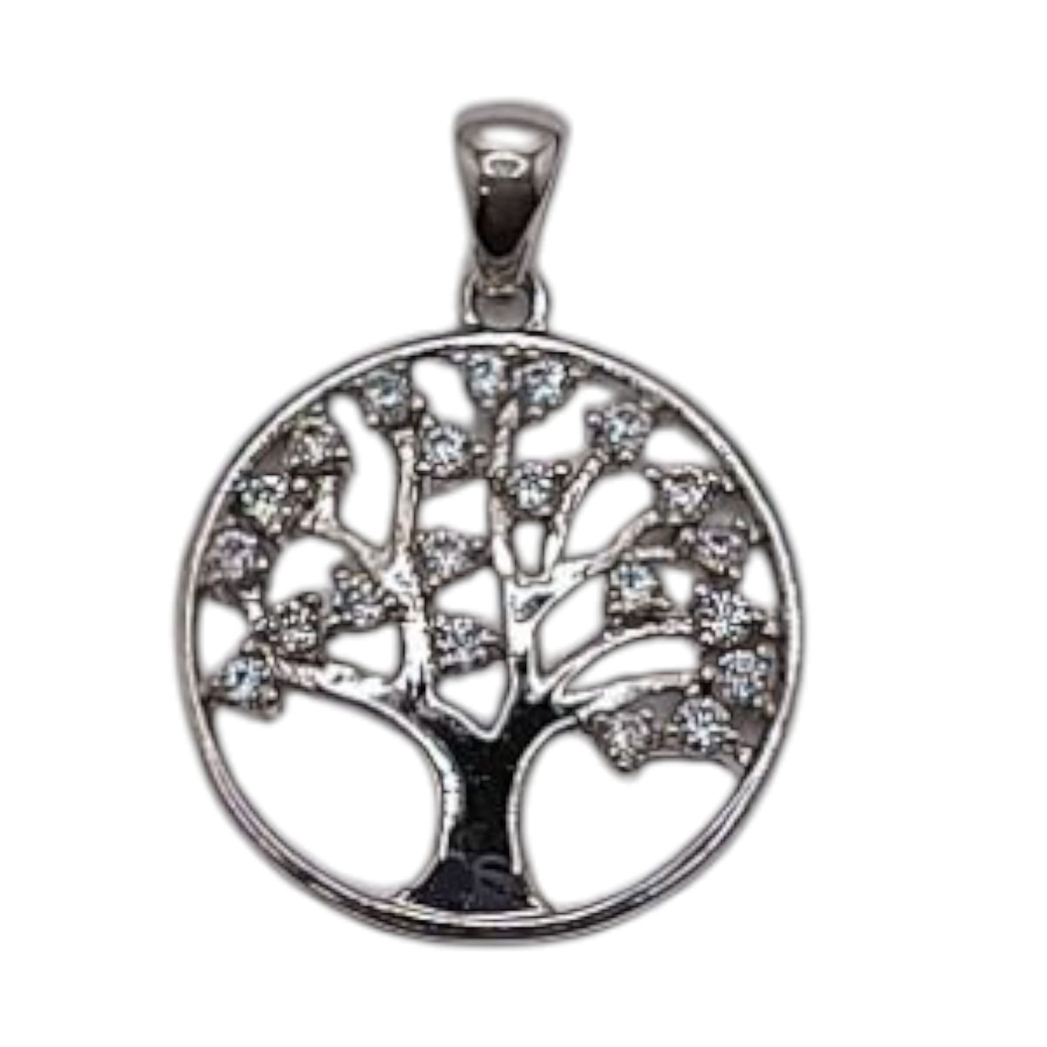 DIJE FANCY ARBOL DE LA VIDA. PLATA 925 CON RODIO. MIDE 2CM PLATA .925