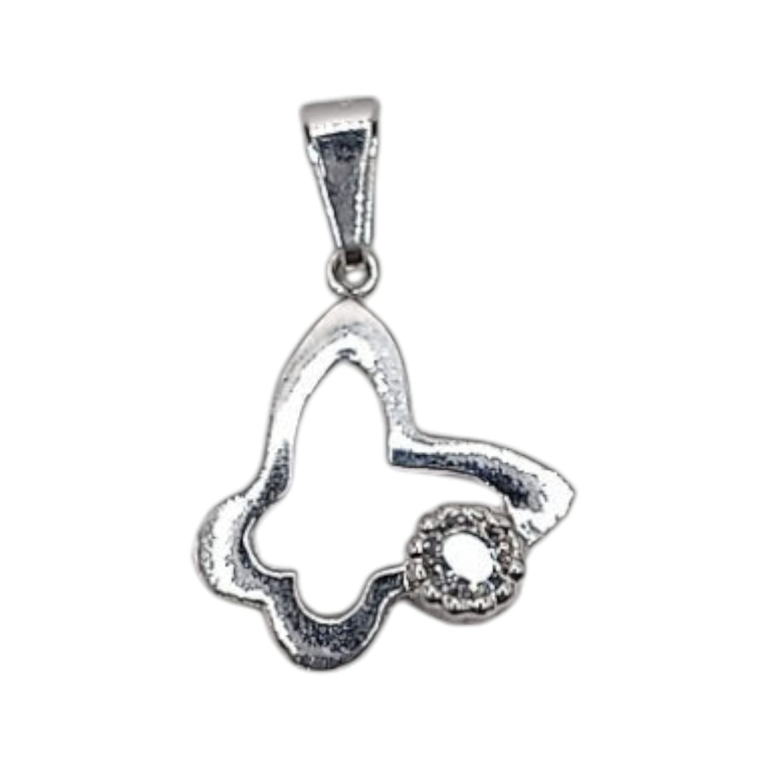 DIJE MARIPOSA CON CZ BCA 2.5 CM PLATA .925