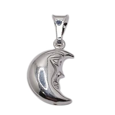 DIJE LUNA HUECA, 2 CM, PLATA .925