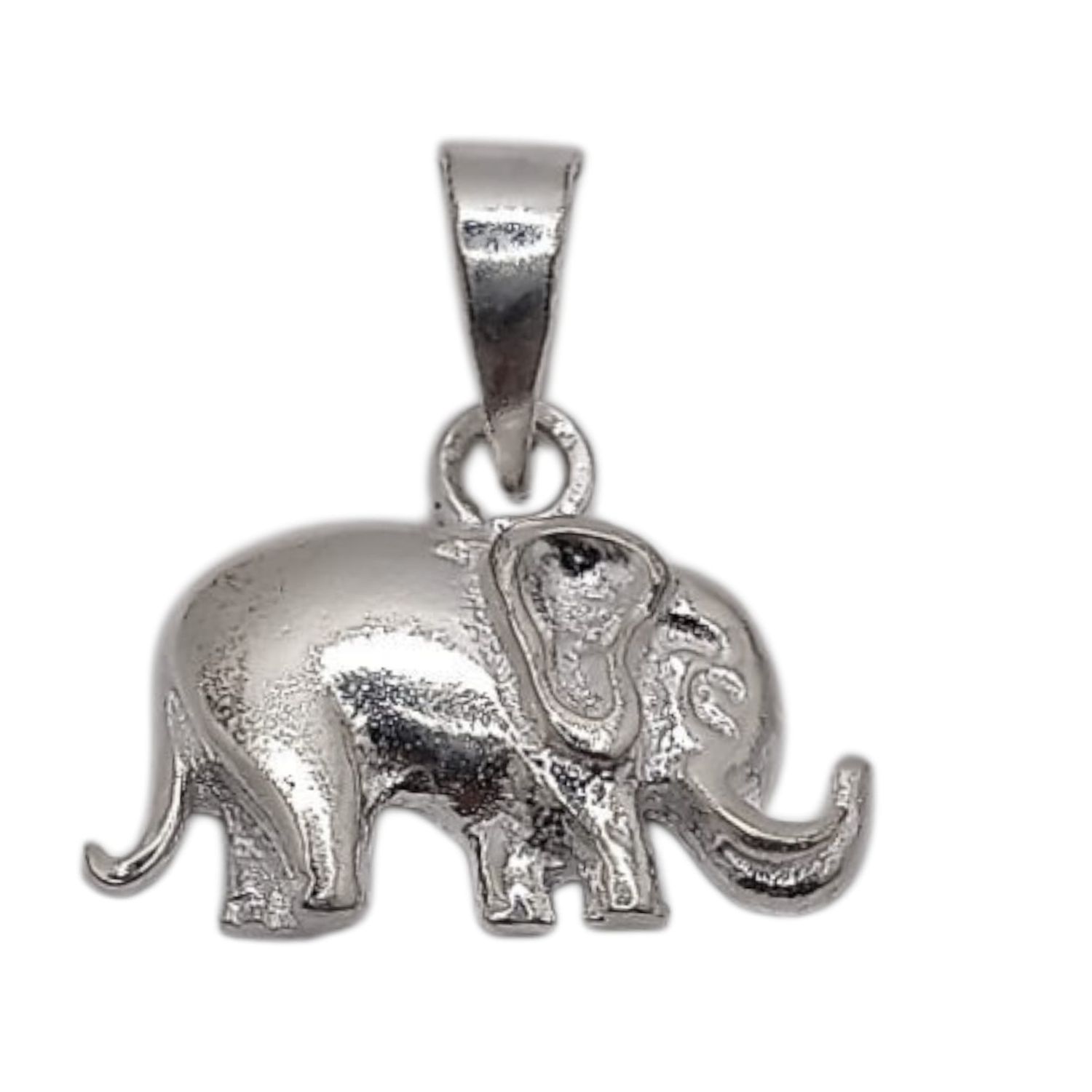 DIJE LISO ELEFANTE  2.3 CM LARGO PLATA .925