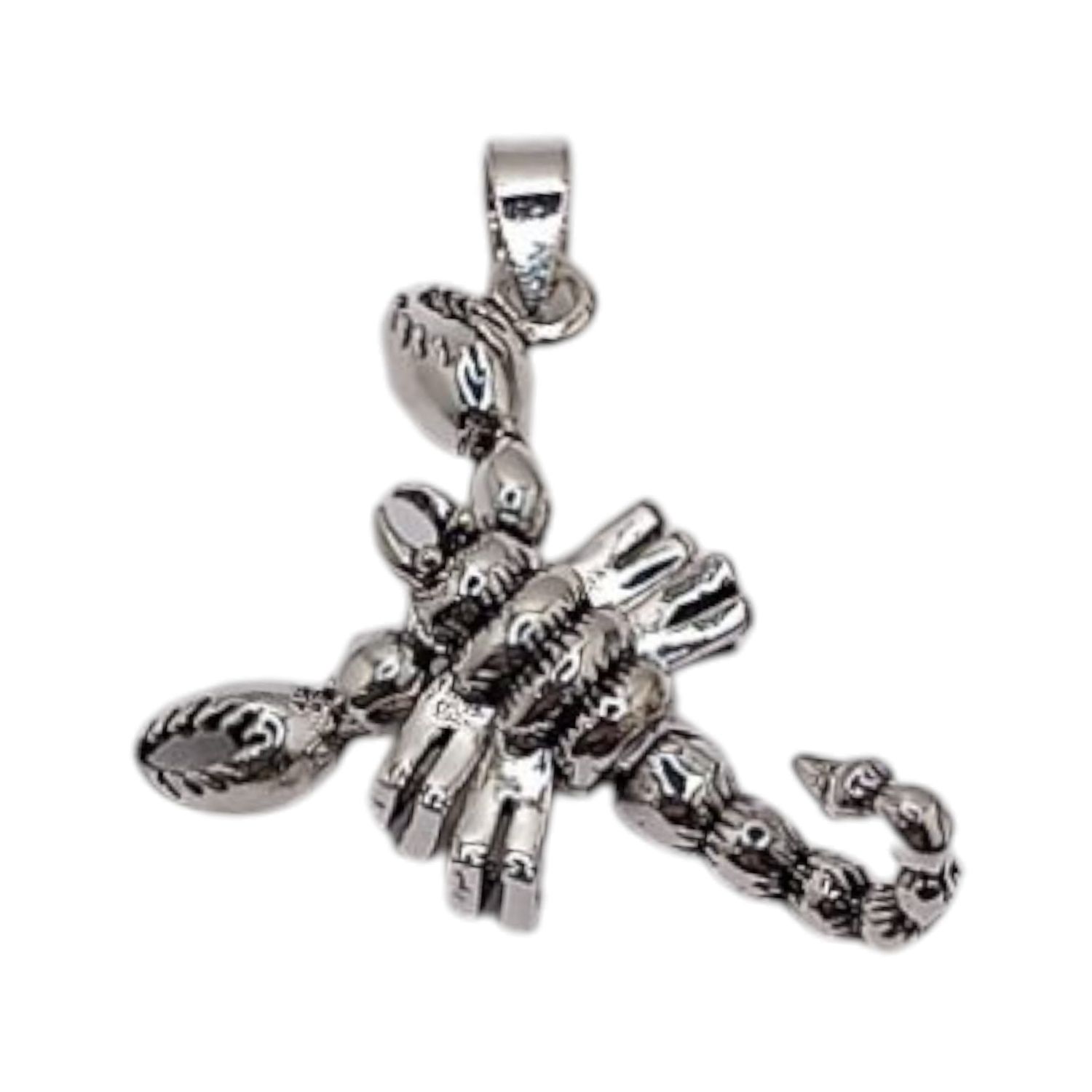 DIJE ALACRAN MOVIBLE 4 CM PLATA .925