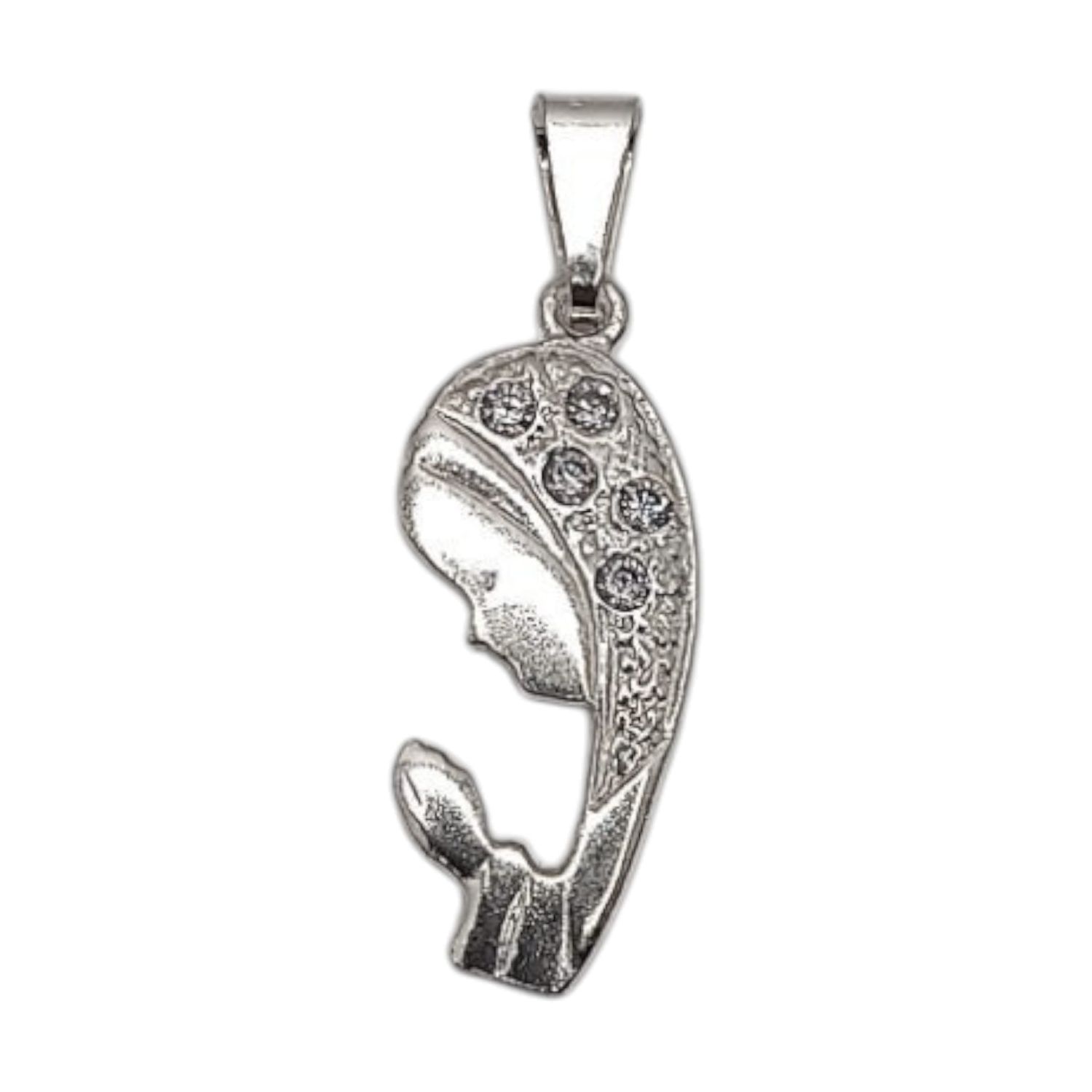 DIJE MADONA . 2.5 CM  PLATA .925