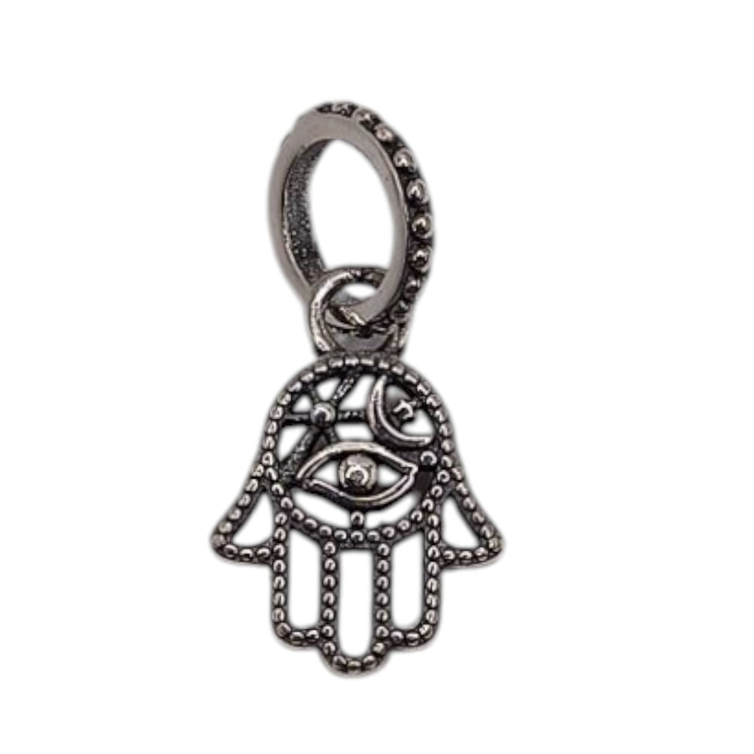 DIJE PARA PULSERA MANO DE FATIMA PLATA .925