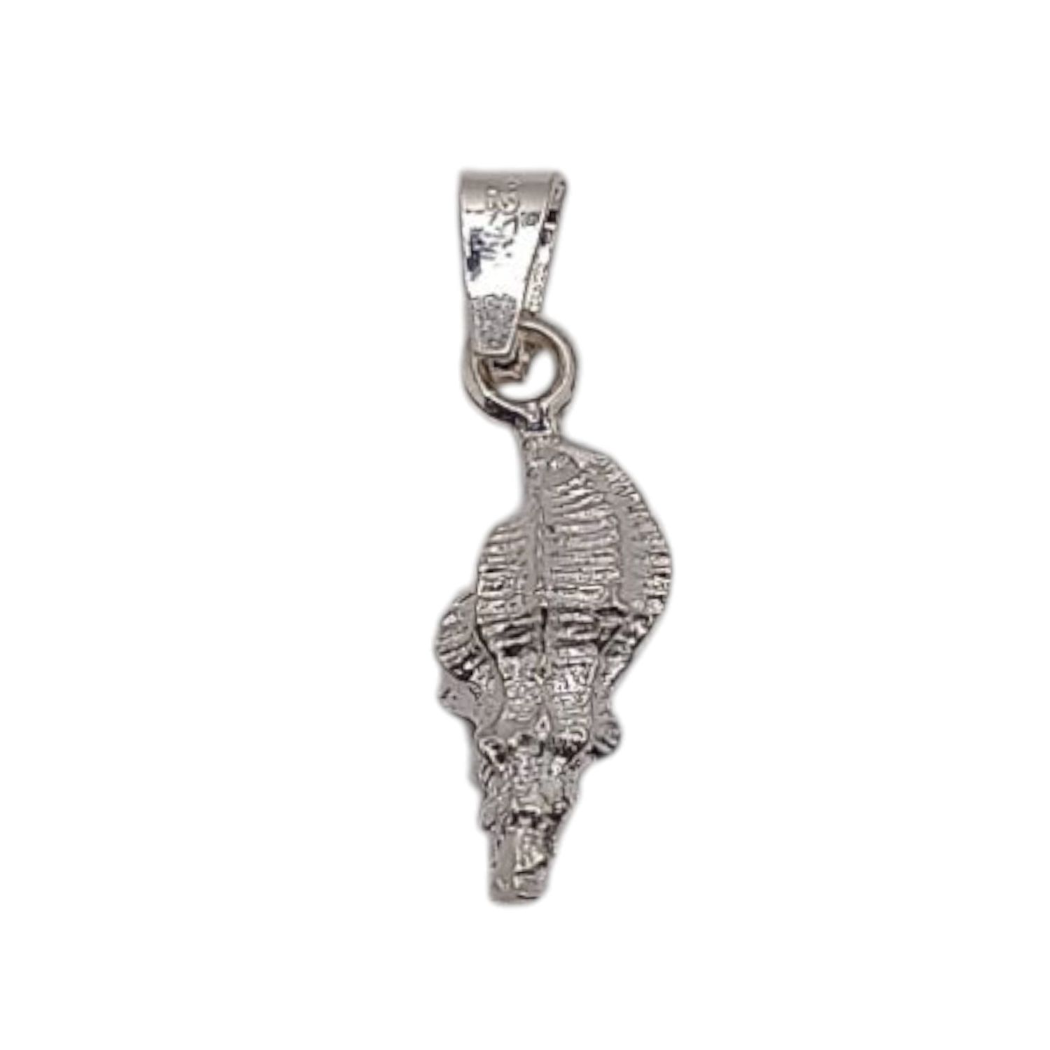 Dije Caracol diamantado. 2 cm. de largo. PLATA .925