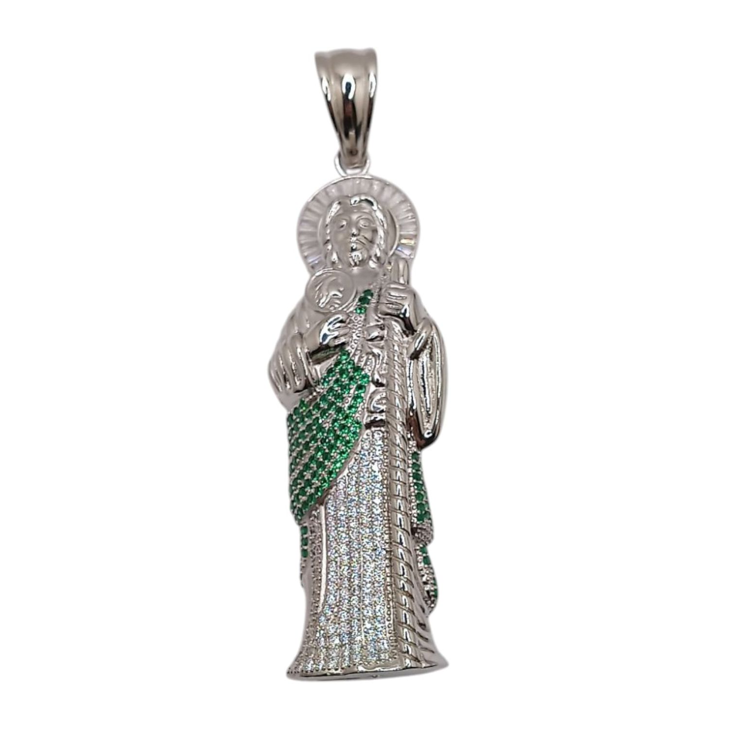 Dije San Judas cuerpo completo de bulto medida 4&quot;=10cm Plata 925