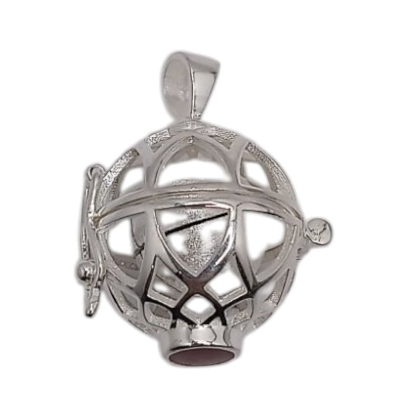 DIJE LLAMA ANGELES 2 CM PLATA .925