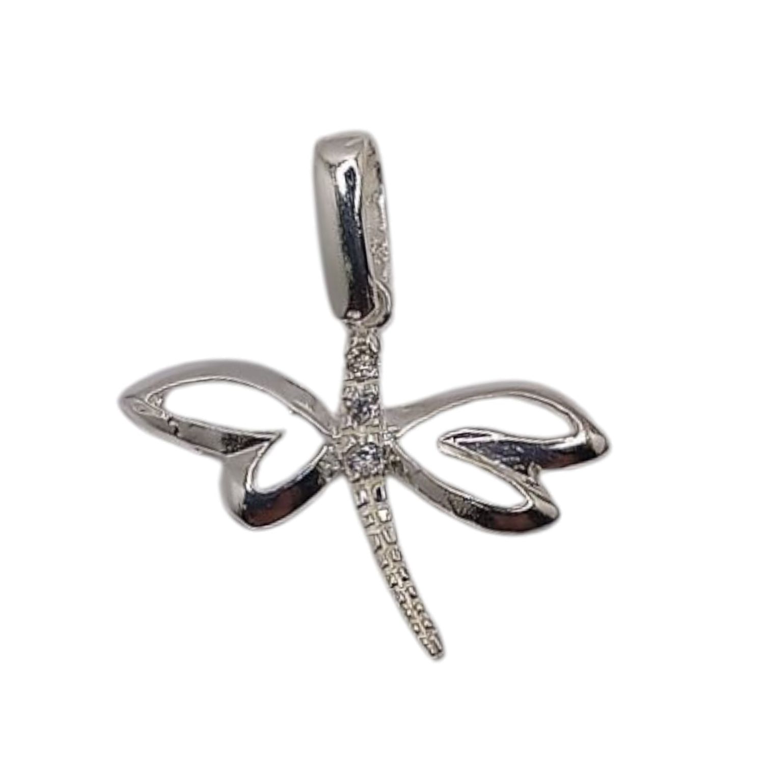 DIJE LIBELULA . 2 CM  PLATA .925