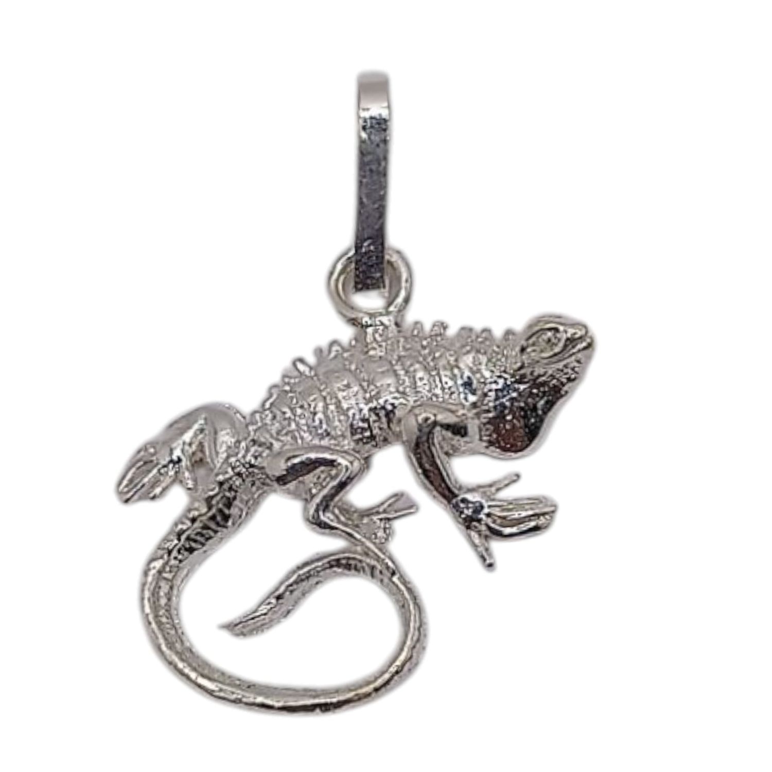 DIJE CAMALEON , 2.5 CM  PLATA .925