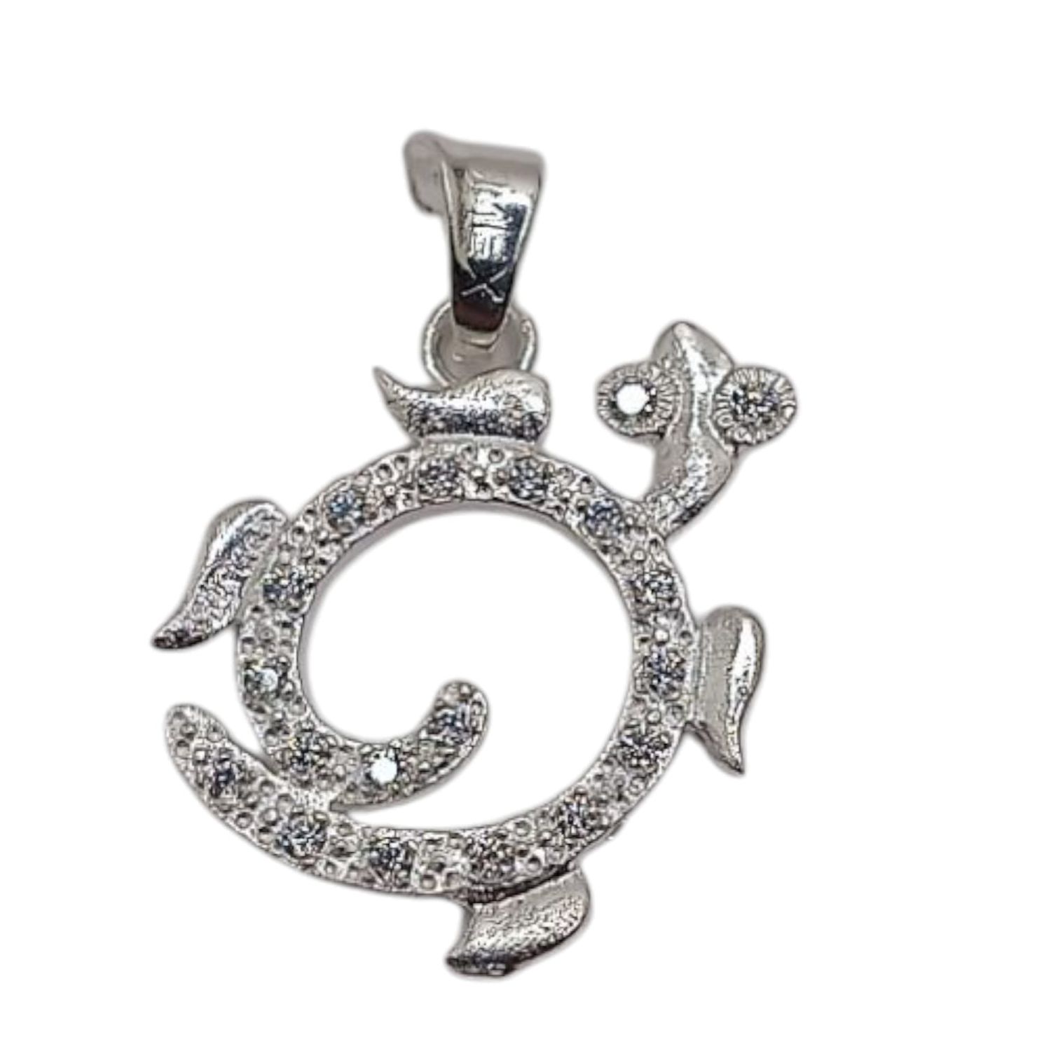 DIJE TORTUGA MICROPAVE  2.5 CM   PLATA .925