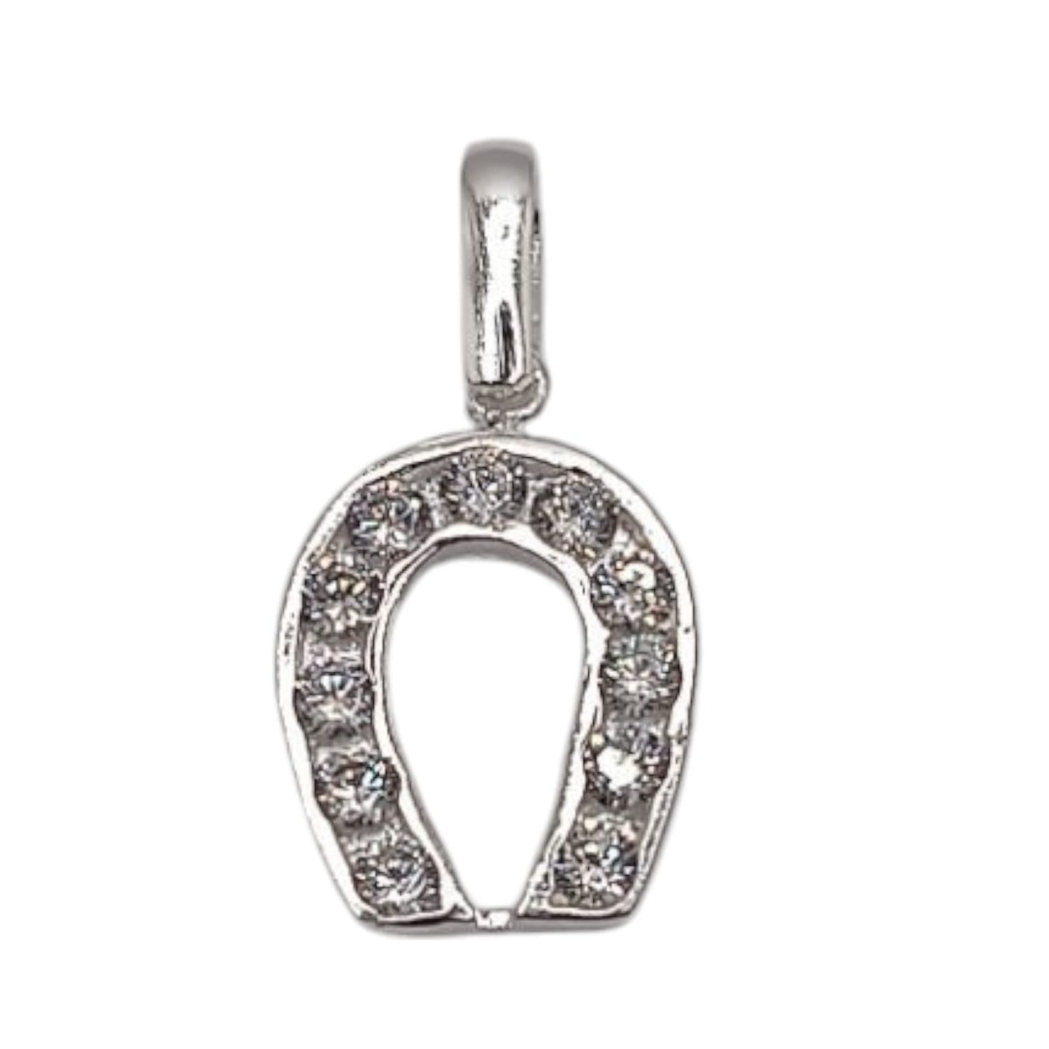 DIJE HERRADURA CON CZ  2 CM  PLATA .925