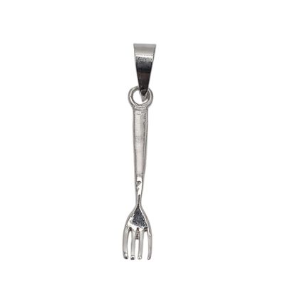 DIJE TENEDOR 3 CM PLATA .925