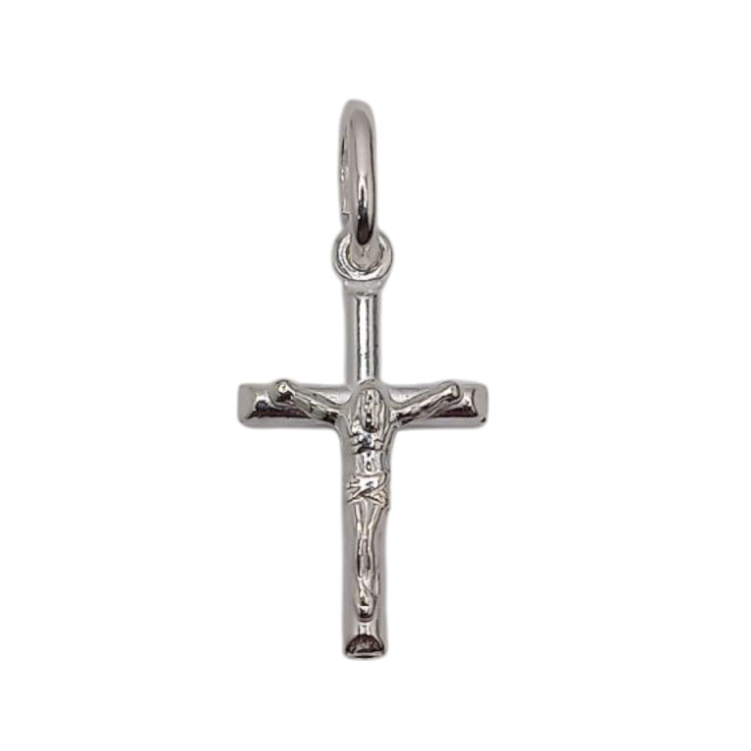 DIJE CRUZ CON CRISTO 2 CM PLATA .925