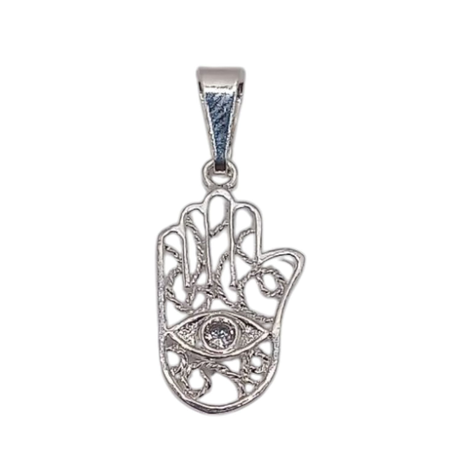 DIJE MANO DE FATIMA  2 CM PLATA .925