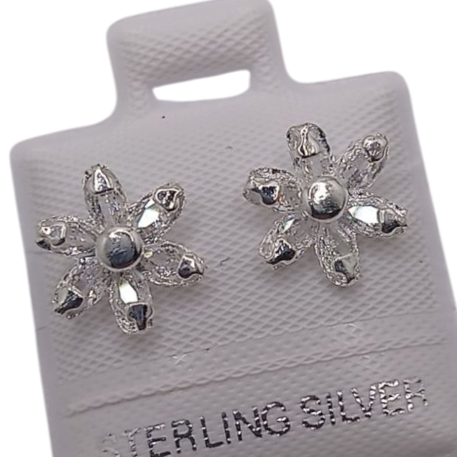 BROQUEL FLOR CZ BCA, BROCHE DE BOLITA PLATA .925