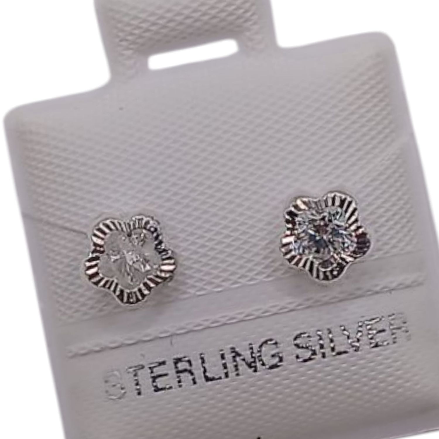 BROQUEL FLORECITA CZ BCA, BROCHE BOLITA PLATA .925