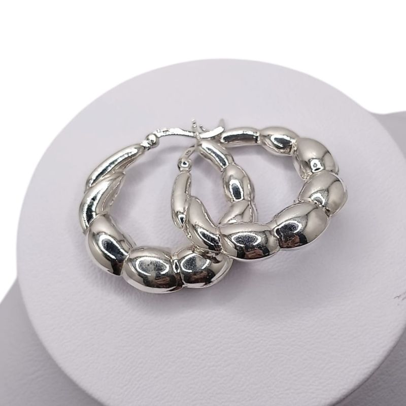 ARRACADA FANCY 3 CM, PLATA .925