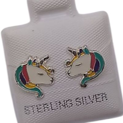 BROQUEL UNICORNIO BROCHE BOLITA, PLATA .925