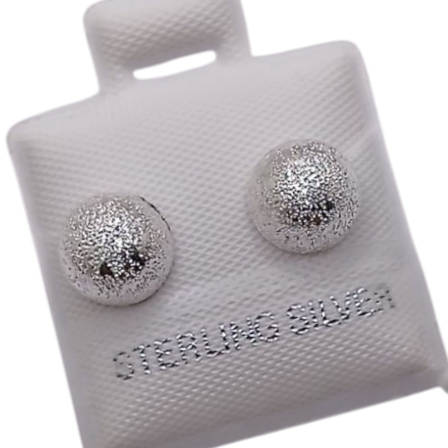 BROQUEL MEDIA ESFERA SATINADA, BROCHE MARIPOSA PLATA .925