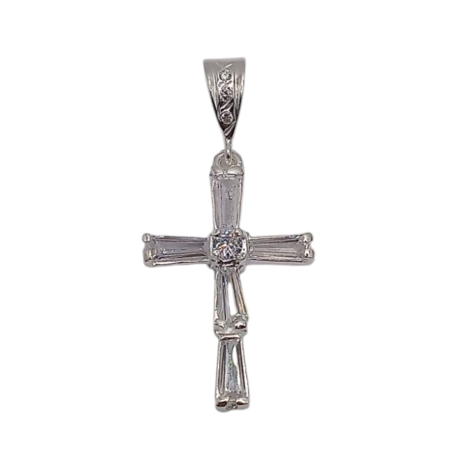 CRUZ CON CZ  3.3 CM  PLATA .925