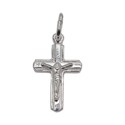 DIJE CRUZ CON CRISTO 2 CM PLATA .925