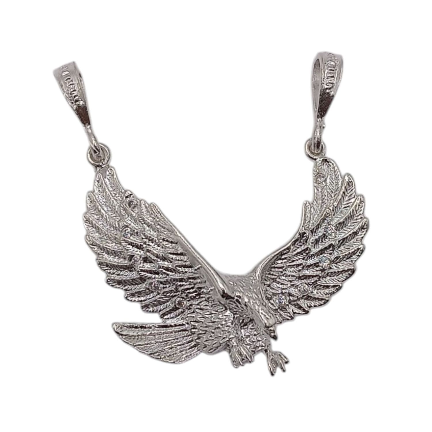 DIJE AGUILA REAL 4 CM ANCHO PLATA .925
