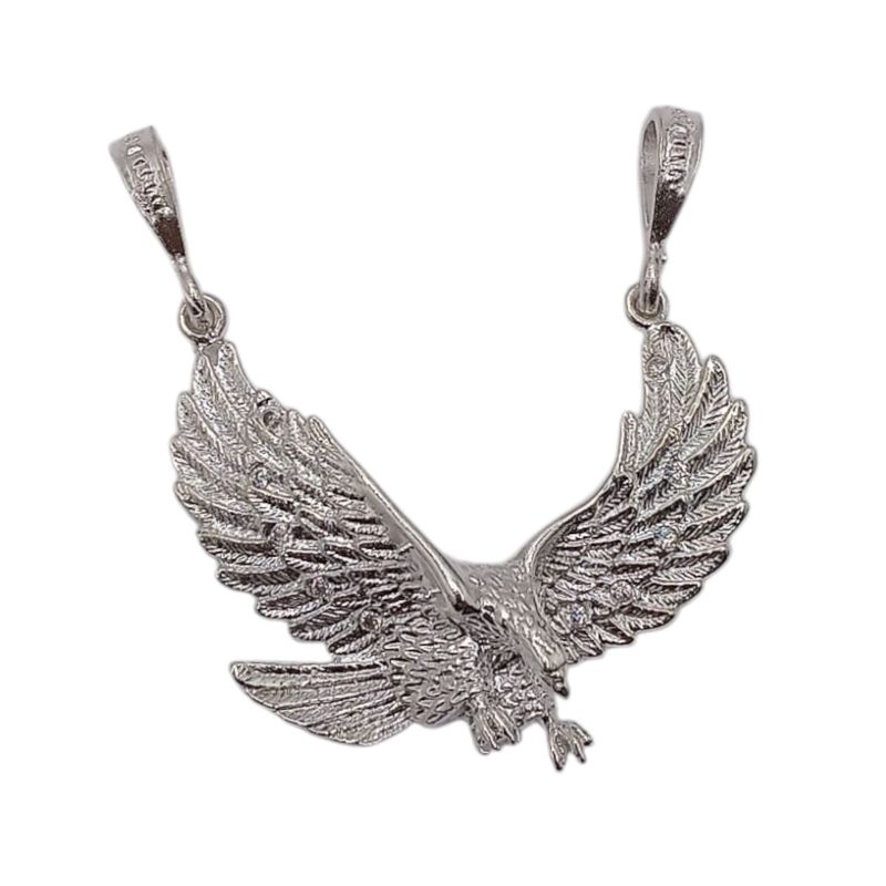 DIJE AGUILA REAL 4 CM ANCHO PLATA .925
