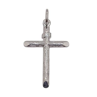 DIJE CRUZ TRONCO 3 CM PLATA .925