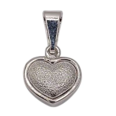 DIJE PLATA CORAZON 1.8 CM  LARGO TOTAL PLATA .925