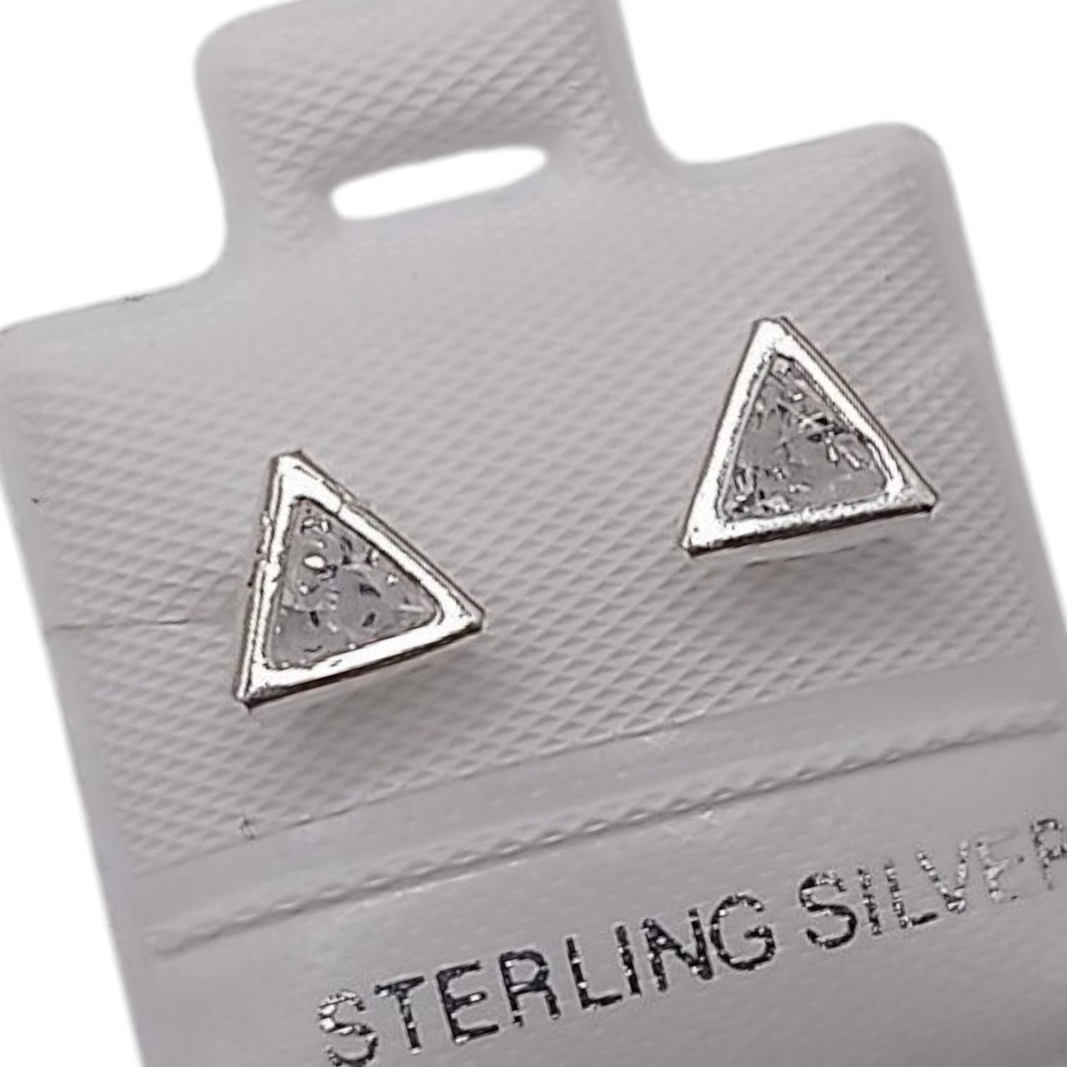 BROQUEL TRIANGULO CZ BCA PLATA .925