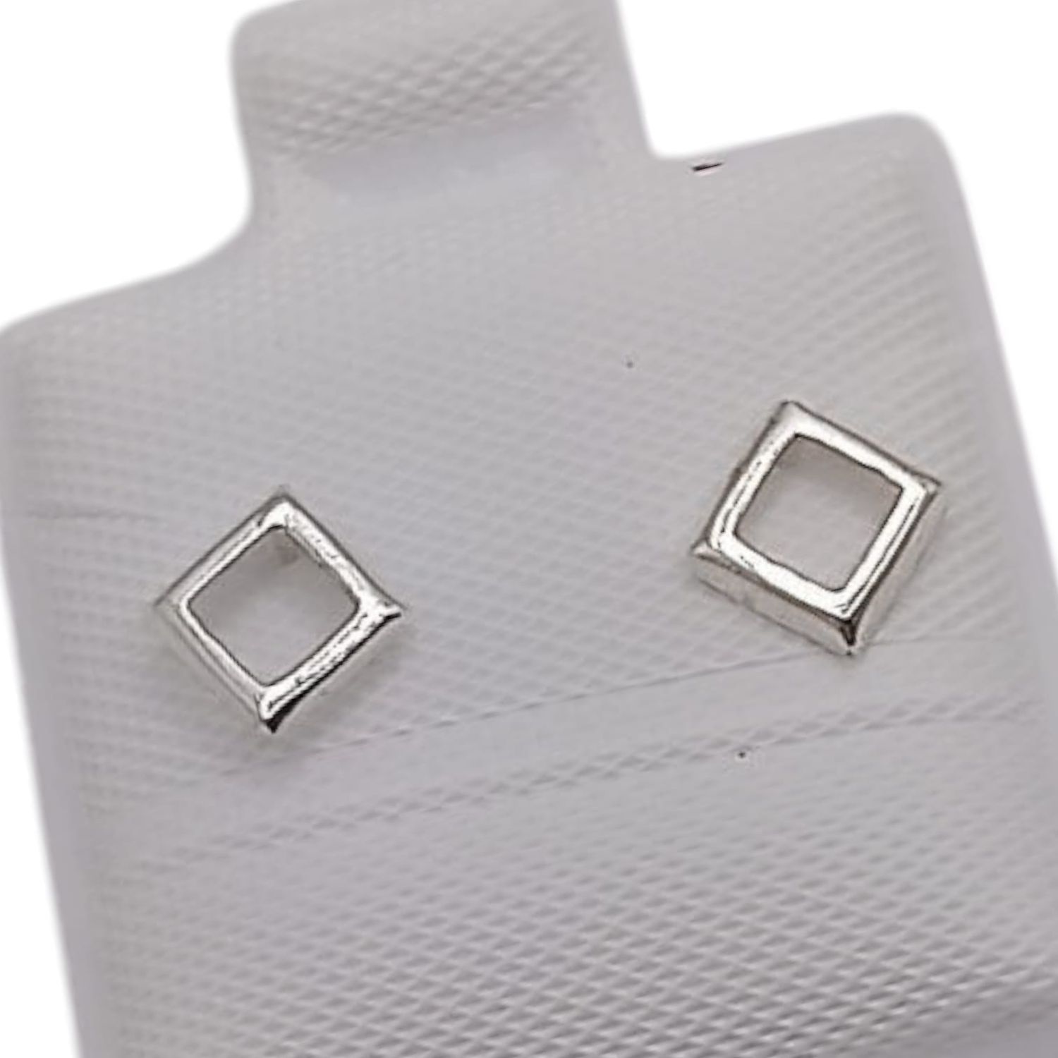 BROQUEL CUADRO, BROCHE BOLITA PLATA .925