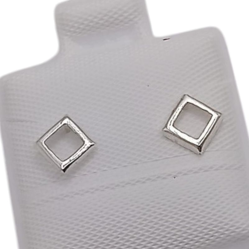 BROQUEL CUADRO, BROCHE BOLITA PLATA .925